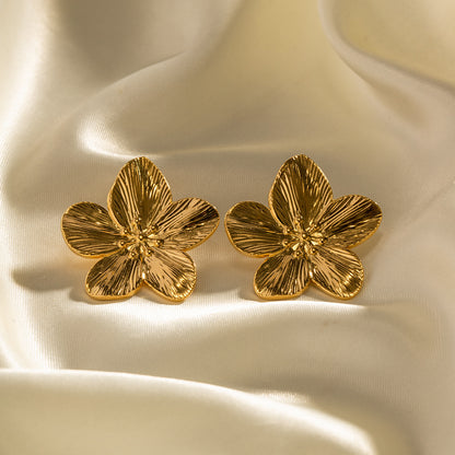 PE007 Big Flowers Earings