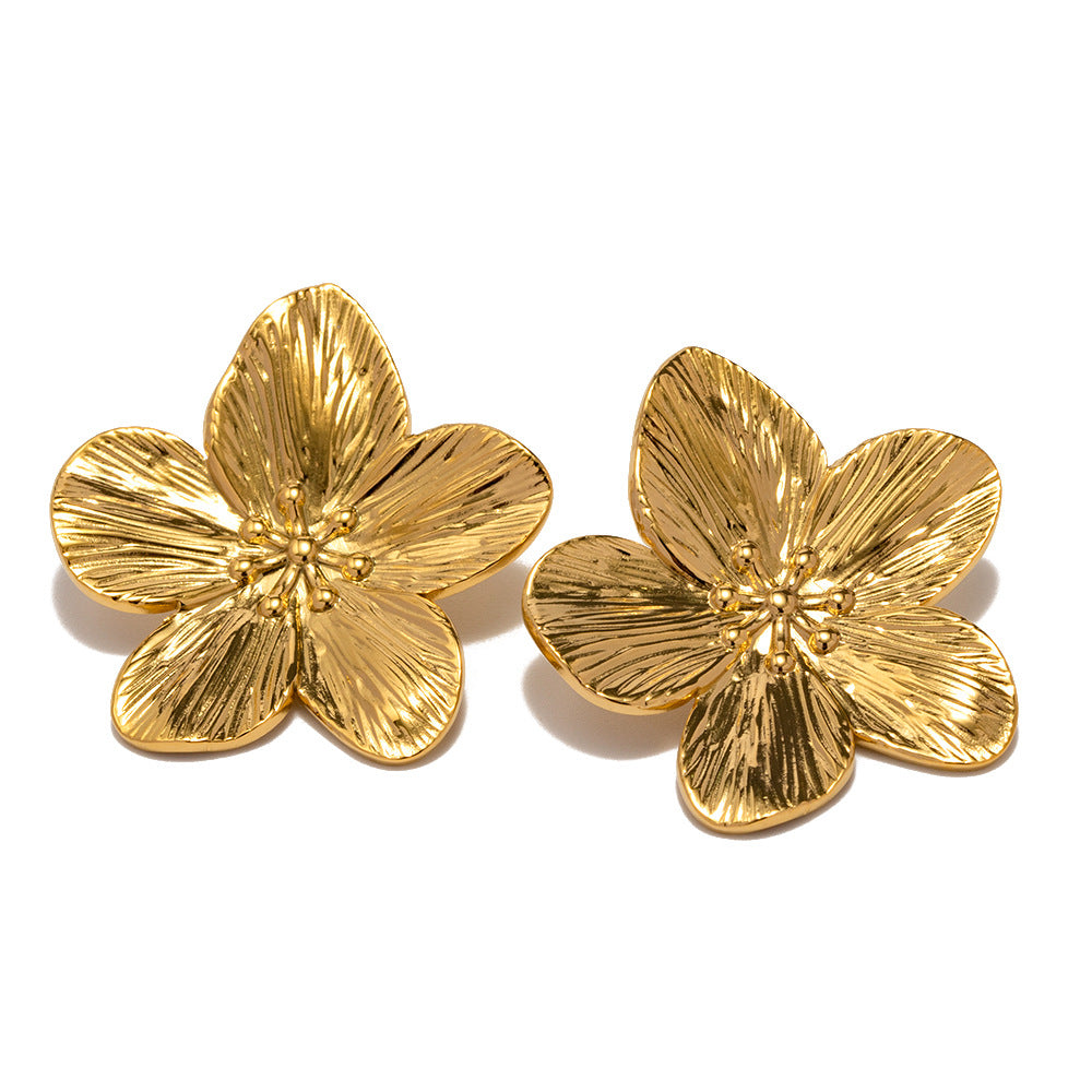 PE007 Big Flowers Earings
