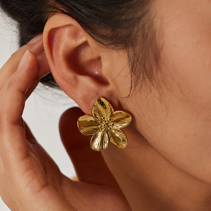 PE007 Big Flowers Earings